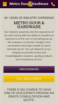Mobile Screenshot of metrodoorandhardware.net